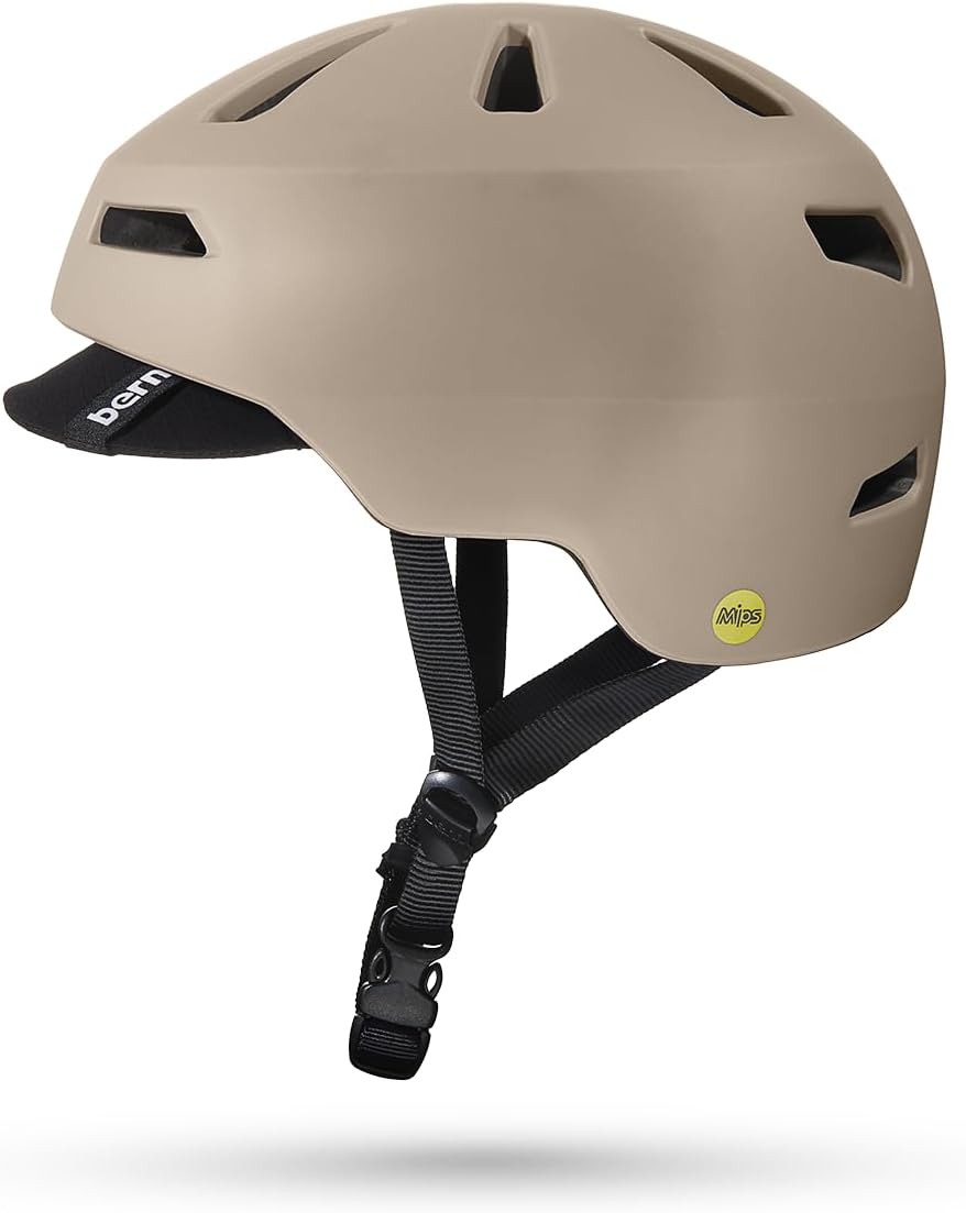 Bern Brentwood 2.0 MIPS Adult Bike Helmet with Rotational Impact Protection│Dial Adjusted Fit│ Flip Visor│Adapts to All Seasons│Fully Certified