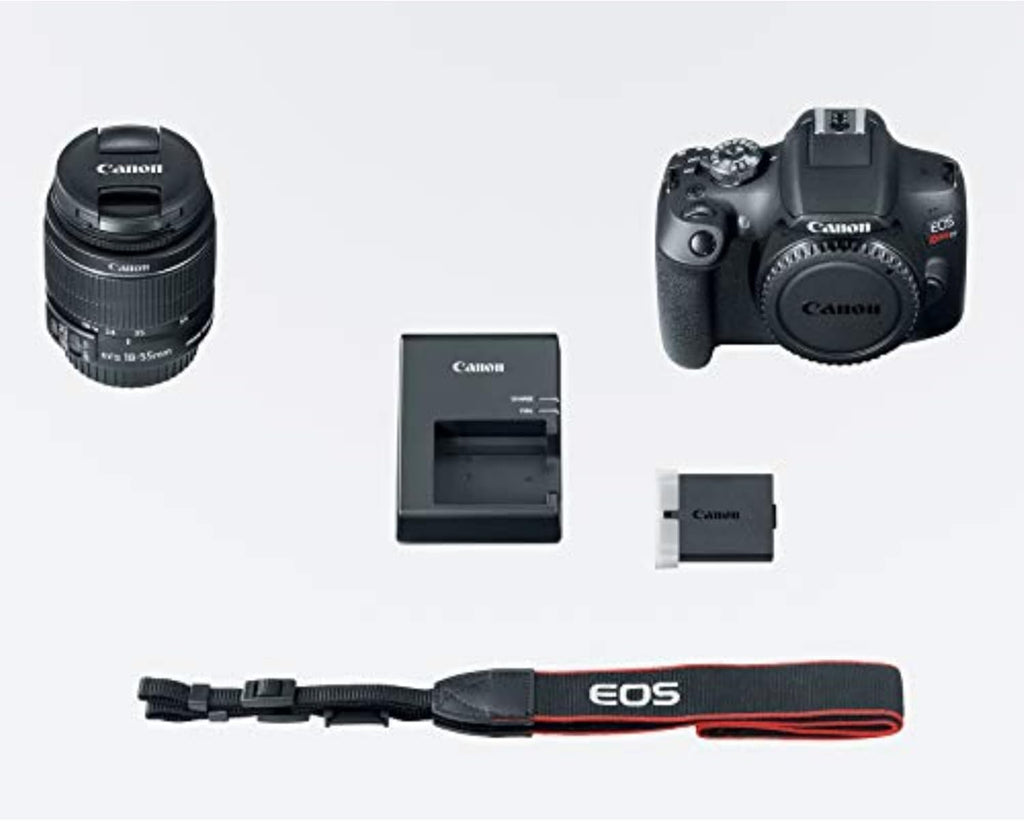 Canon EOS Rebel T7 DSLR Camera with 18-55mm Lens (Black) (Renewed) (Camera w/Basic Bundle)