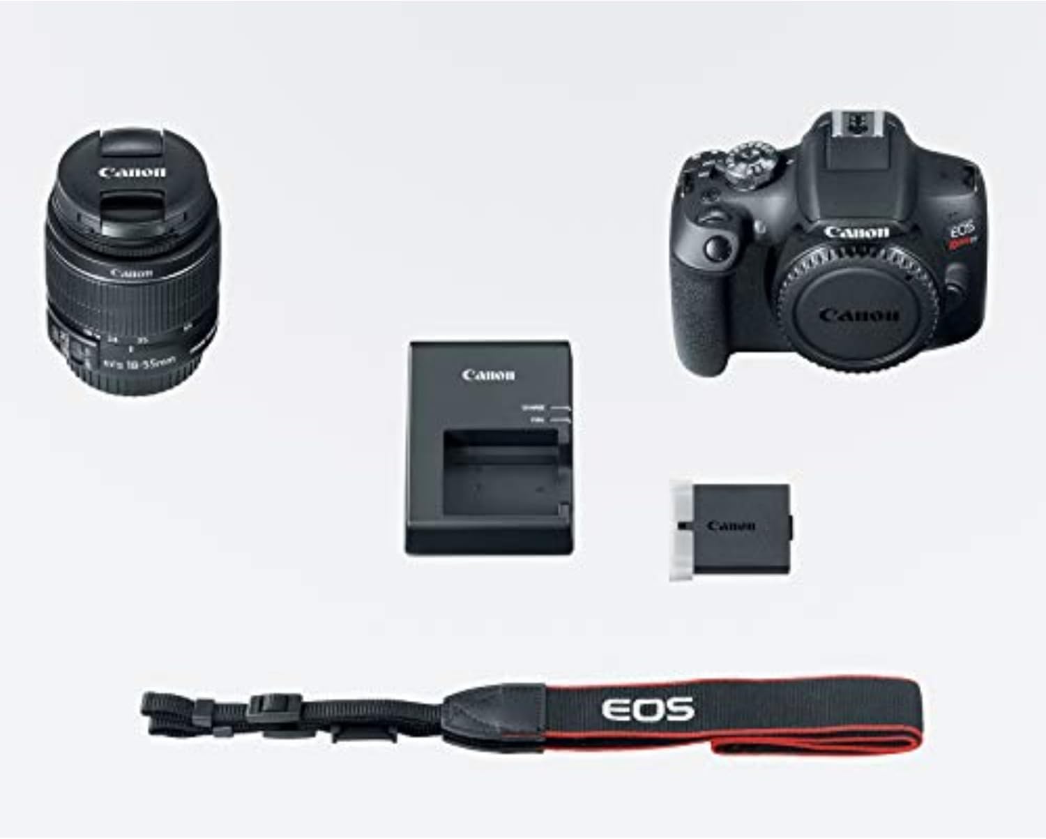 Canon EOS Rebel T7 DSLR Camera with 18-55mm Lens (Black) (Renewed) (Camera w/Basic Bundle)