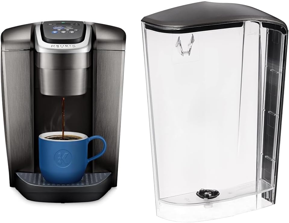 Keurig K-Elite Single-Serve K-Cup Pod Coffee Maker, Brushed Slate, 12 oz. Brew Size & Replacement Water Reservoir for K-Elite Brushed Slate Brewer