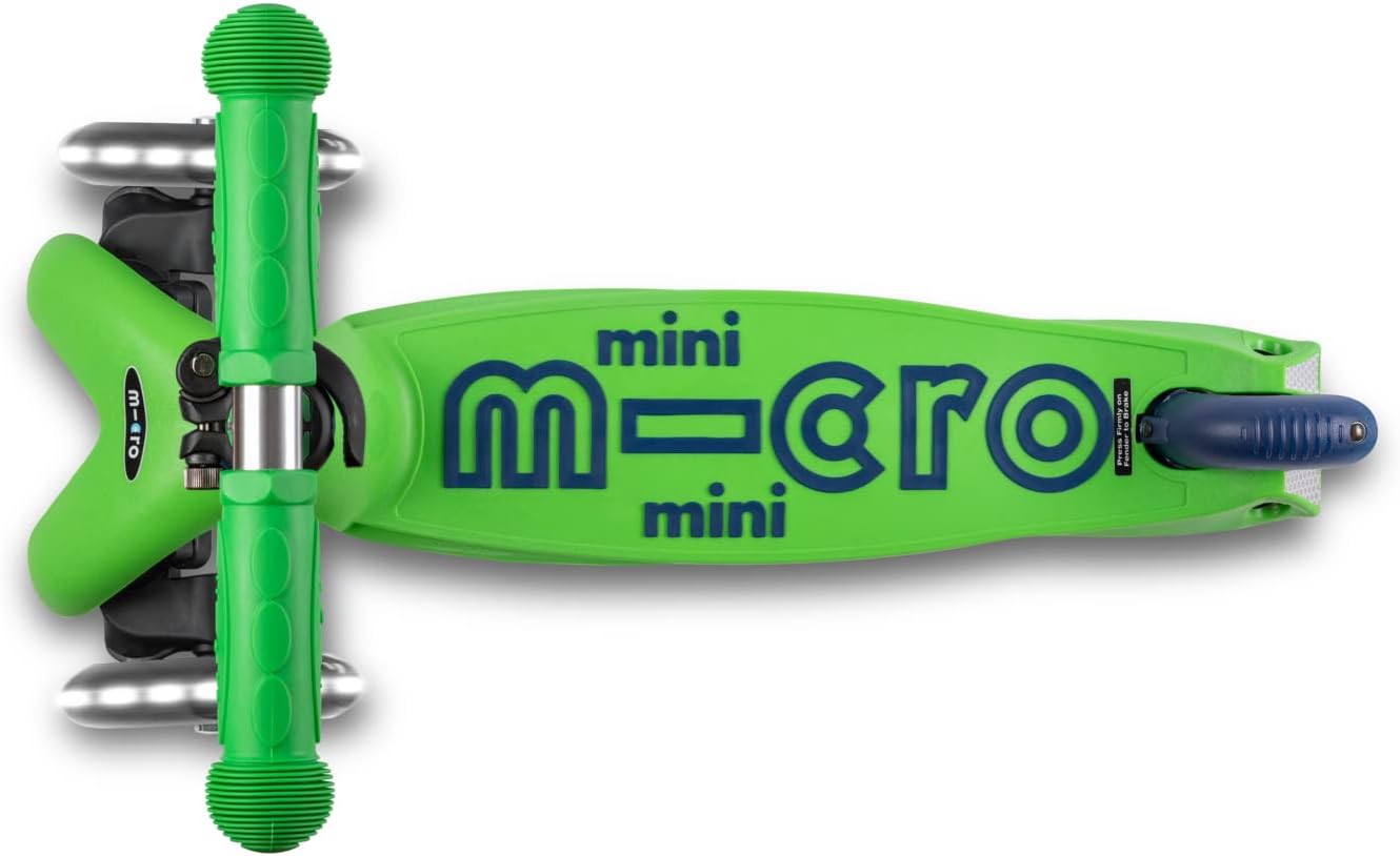 Micro Kickboard | Mini LED Kids Scooter for Ages 2-5 | Children up to 110 lbs | 3 Wheel Lean-to-Steer Design | Adjustable T Bar | Smooth Ride, Motion Activated PU LED Wheels | Swiss Design