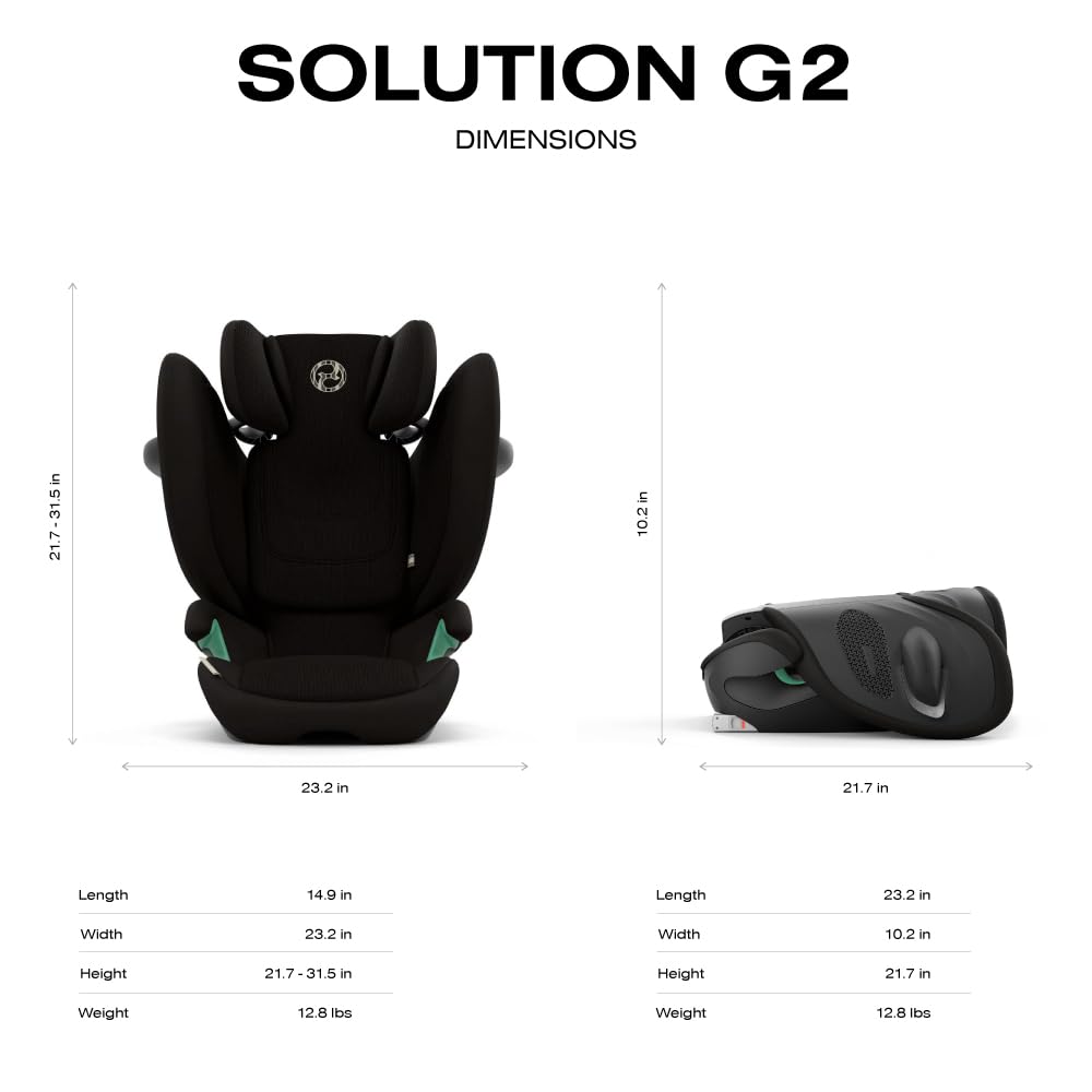 Solution G2 Folding Travel High-Back Booster - Moon Black