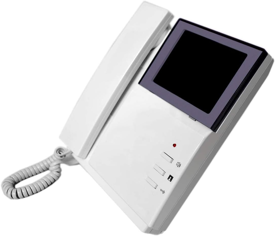 Wired Video Intercom Doorbell System 4.3 Inches HD LCD 2- Monitor Video Door Phone Bell Kits IR Night Vision Indoor Outdoor Camera DoorBell Intercom Doorphone Telephone Style 1V2