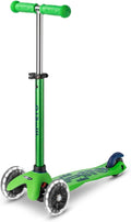 Micro Kickboard | Mini LED Kids Scooter for Ages 2-5 | Children up to 110 lbs | 3 Wheel Lean-to-Steer Design | Adjustable T Bar | Smooth Ride, Motion Activated PU LED Wheels | Swiss Design