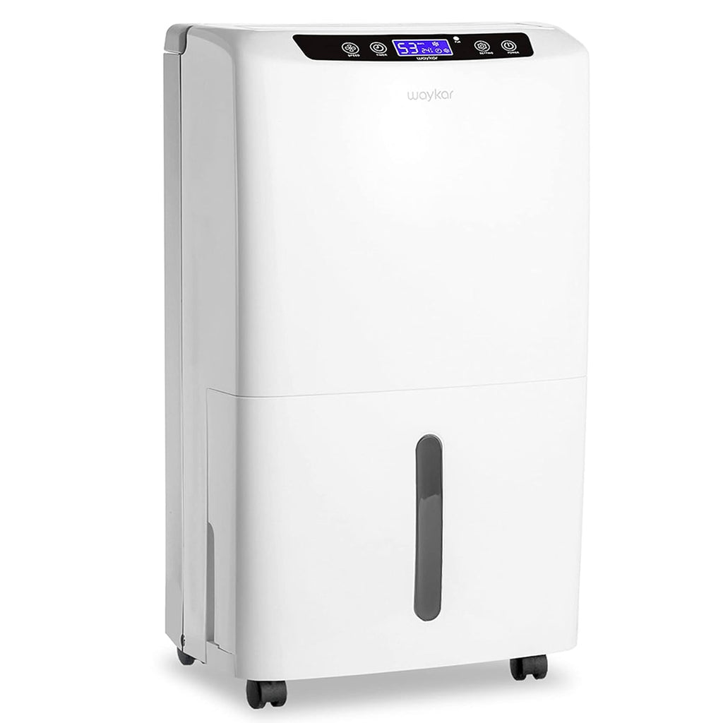 Waykar 34 Pints Energy Star Dehumidifier for Spaces up to 2,000 Sq. Ft at Home, in Basements and Large Rooms with Drain Hose and 0.66 Gallons Water Tank