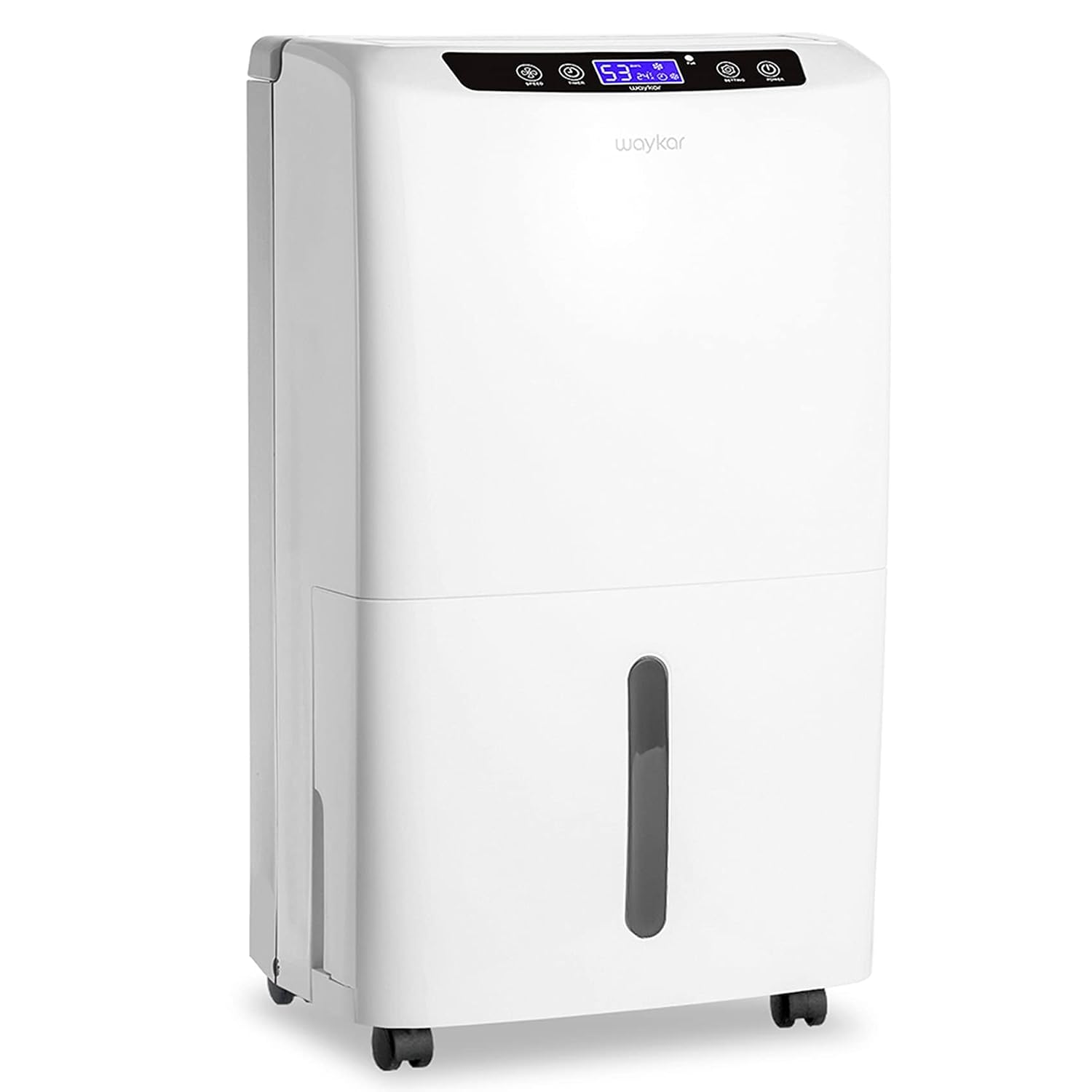 Waykar 34 Pints Energy Star Dehumidifier for Spaces up to 2,000 Sq. Ft at Home, in Basements and Large Rooms with Drain Hose and 0.66 Gallons Water Tank
