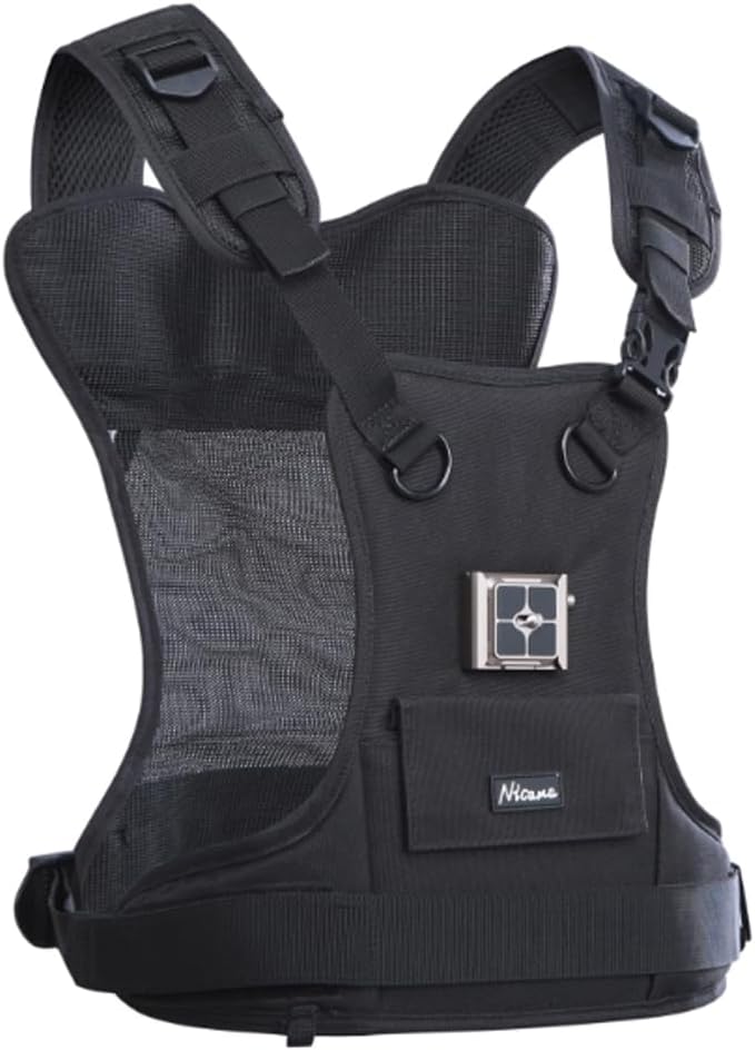 Nicama AH1 Camera Shoulder Harness for 2 Cameras, Carrier Chest Vest with 38mm Square Arca Mount Plate for Canon Nikon Sony