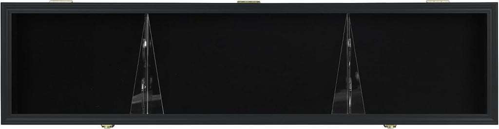 Sword Display Case Cabinet Stand Holder Wall Rack Holds Military Saber or Samurai Sword Lockable UV Protection Door Black Felt Inside (Black Finish Frame)