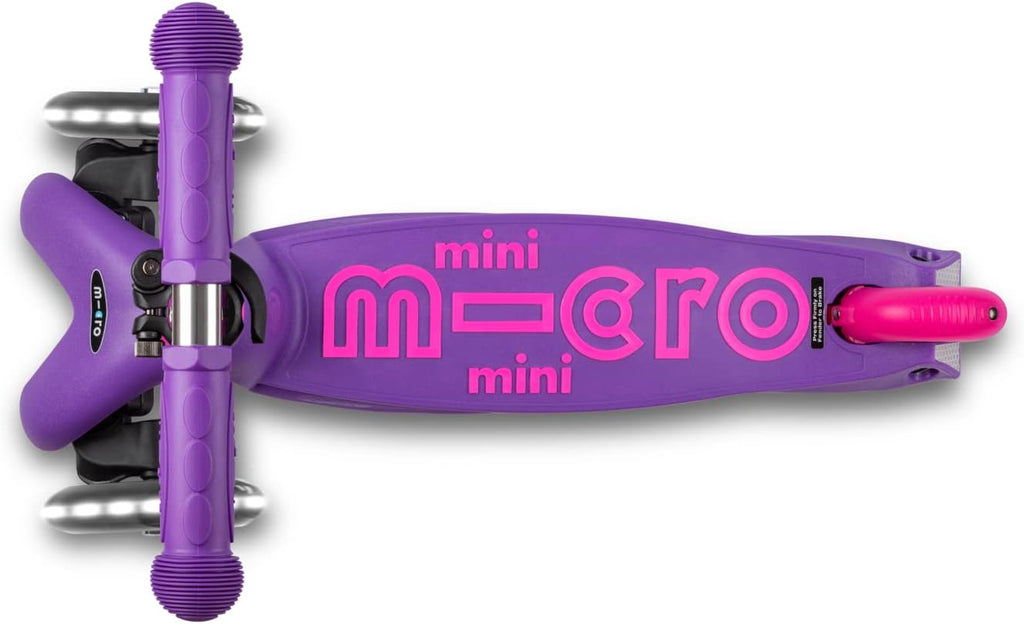 Micro Kickboard | Mini LED Kids Scooter for Ages 2-5 | Children up to 110 lbs | 3 Wheel Lean-to-Steer Design | Adjustable T Bar | Smooth Ride, Motion Activated PU LED Wheels | Swiss Design