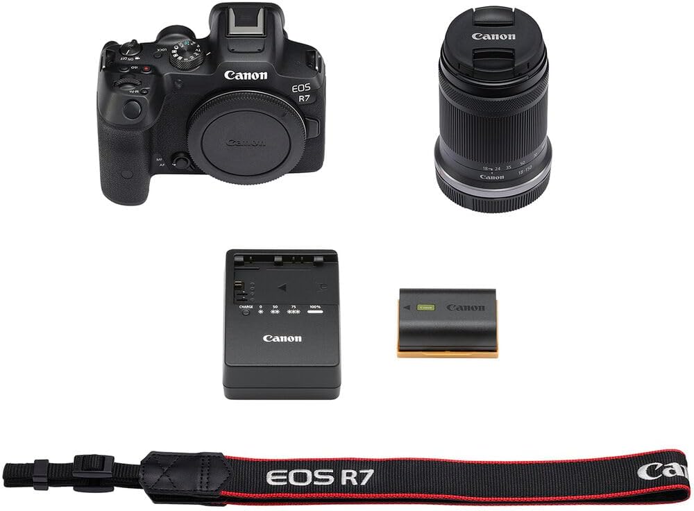 Canon EOS R7 RF-S18-150mm F3.5-6.3 IS STM Lens Kit, Mirrorless Vlogging Camera, 32.5 MP Image Quality, 4K 60p Video, DIGIC X Image Processor, Dual Pixel CMOS AF, Subject Detection, Content Creators
