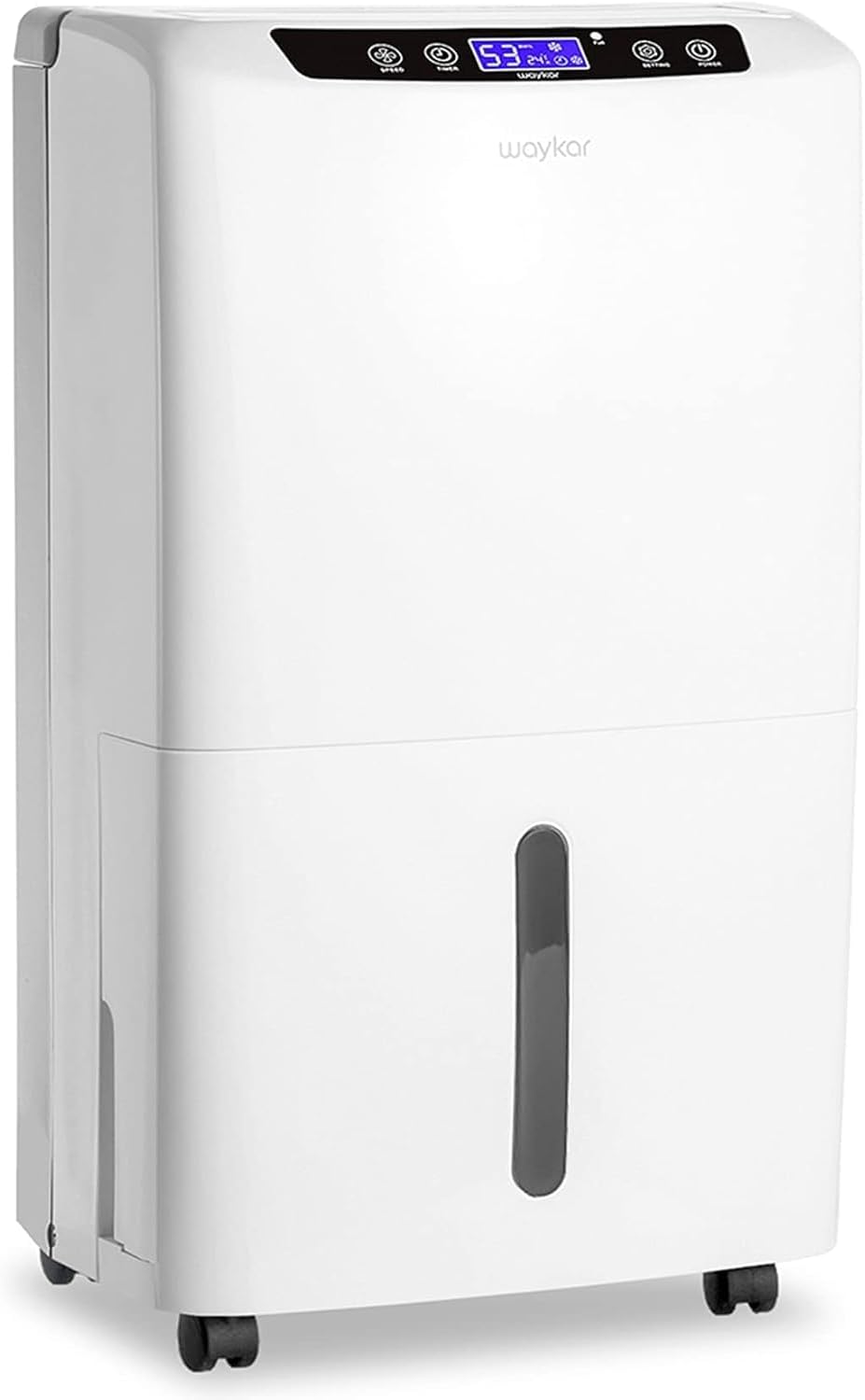 Waykar 34 Pints Energy Star Dehumidifier for Spaces up to 2,000 Sq. Ft at Home, in Basements and Large Rooms with Drain Hose and 0.66 Gallons Water Tank
