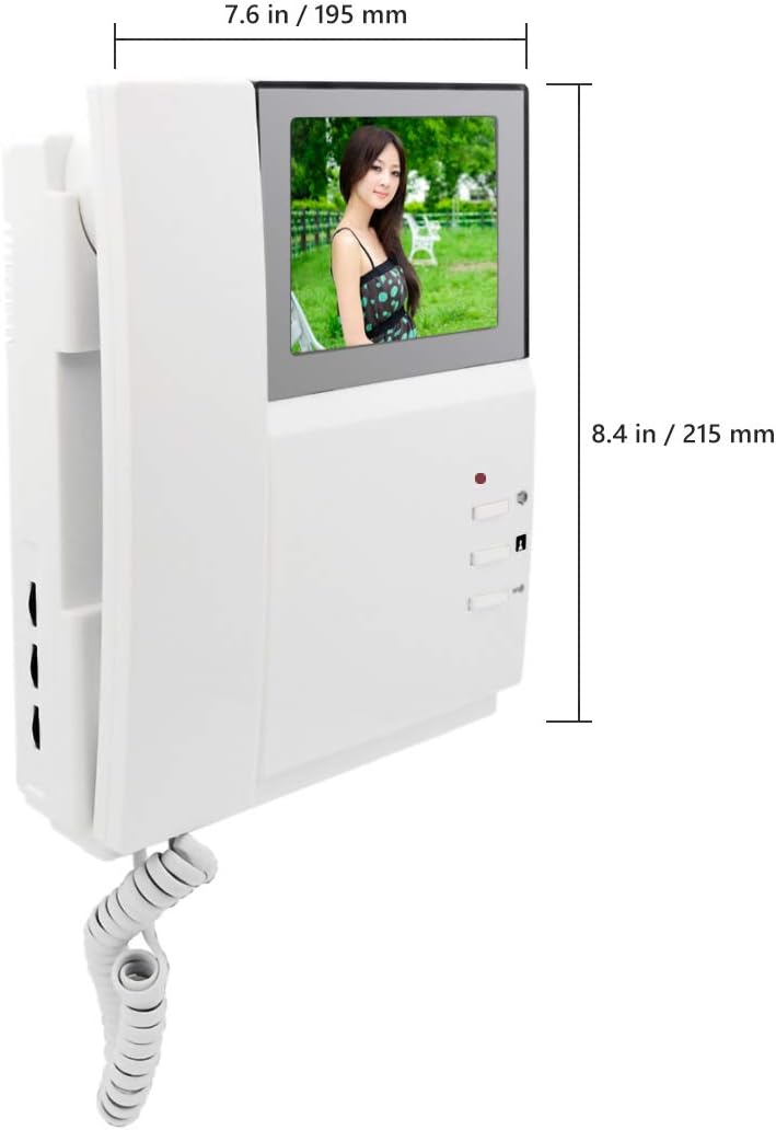 Wired Video Intercom Doorbell System 4.3 Inches HD LCD 2- Monitor Video Door Phone Bell Kits IR Night Vision Indoor Outdoor Camera DoorBell Intercom Doorphone Telephone Style 1V2