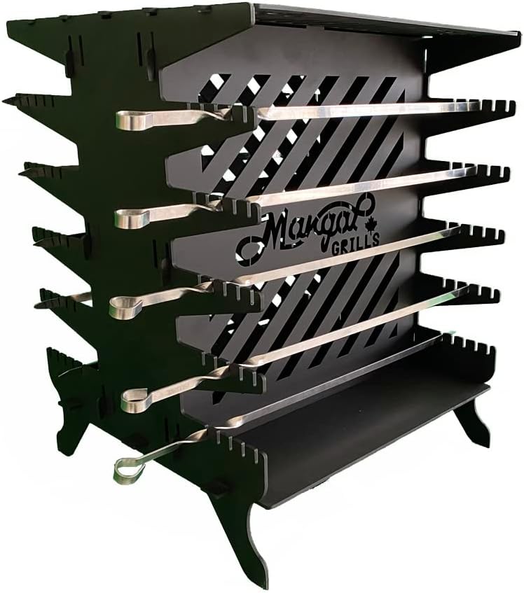 MangalGrills Vertical Charcoal Grill Kebab Shashlik BBQ Portable Mangal