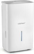 COSTWAY 150 Pints Dehumidifier with Pump, 7000 Sq.Ft Portable Home Dehumidifier for Basements with 2 Modes & 3 Fan Speeds, 2.4 Gallon Tank,16.4 FT Pump Drain Hose