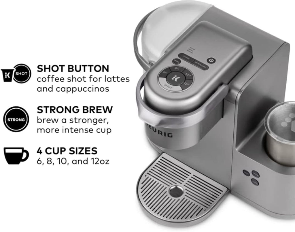 Keurig K-Cafe C Single Serve K-Cup Pod Coffee, Latte and Cappuccino Maker, Nickel