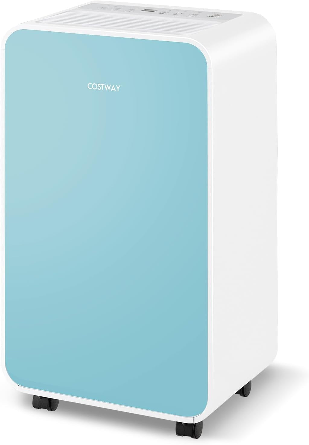 COSTWAY 2500 Sq. Ft Dehumidifier for Basement, 32 Pints Portable Quiet Dehumidifier for Bedroom Bathroom with Sleep Mode, 24H Timer, Auto Shut Off, Auto Defrost & Drain Hose (Navy)