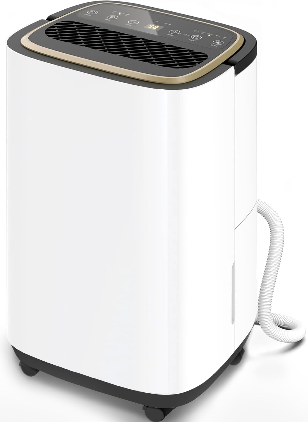 5000 Sq.Ft Dehumidifier for Basement with Drain Hose, Update 50 Pint Large Best Compressor Dehumidifiers for Home or Garage, Smart Humidity Control, 24H Timer & Child Lock, Ideal for Large Rooms