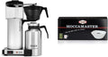 Technivorm Moccamaster 39340 CDT Grand Coffee Maker, 60 Ounce, Silver Moccamaster White Paper Filters, 100 Count (Pack of 1)