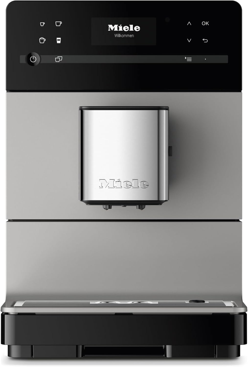 Miele CM 5510 Silence Automatic Coffee Machine - With OneTouch for Two, AromaticSystem, Individual Profile Settings, and Cleaning Programs, in AluSilver Metallic Finish