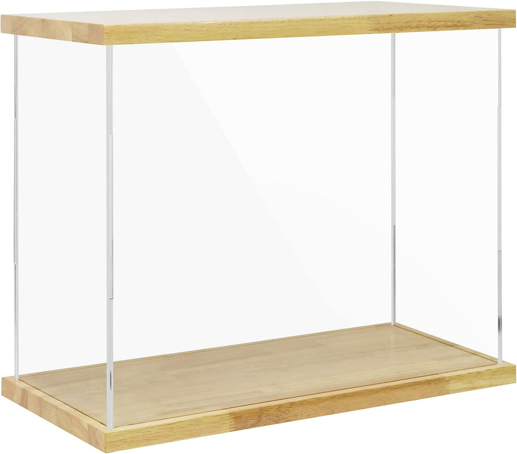 BenchPro Clear Acrylic Display Case for Trophy, Collectibles, Assemble Cube Display Box Stand Dust Proof Protection Showcase for Action Figures Toys. (1' Thick Wood, 21' H x 24' L x 12' D)