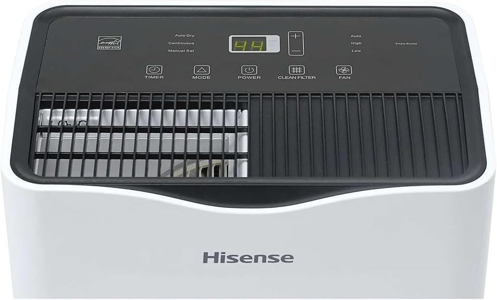 Hisense 35 Pint 3,000 sq. ft. Portable Dehumidifier, Low Noise Airflow System, 3-Speed, Removable Washable Filter, Easy-carry handle - HD3524