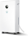 6,500 Sq.Ft Dehumidifier for Basement with Drain Hose, 186 OZ Water Tank, 60 Pint Dehumidifiers for Large Home with Three Operation Modes, Intelligent Humidity Control, 24HR Timer for Bathroom