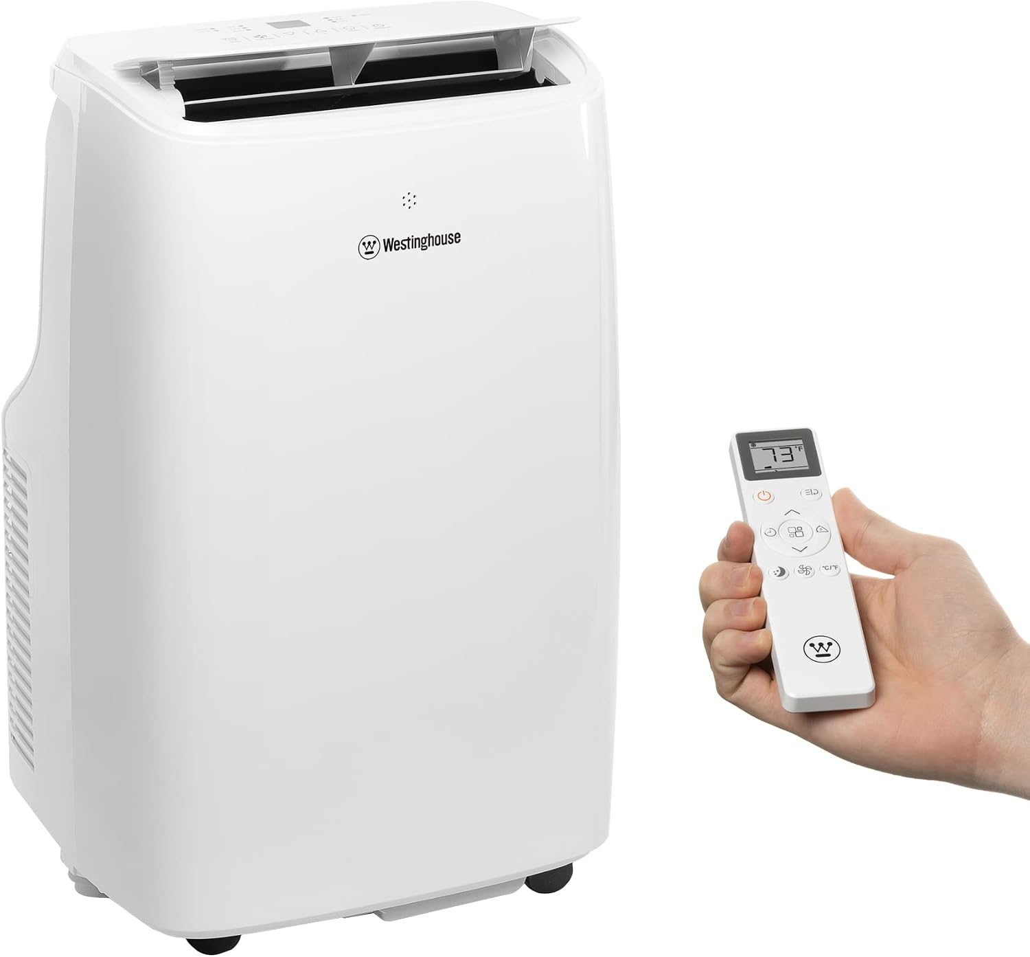 Westinghouse 8,000 BTU Air Conditioner Portable For Rooms Up To 350 Square Feet, Portable AC with Home Dehumidifier, Smart Wi-Fi Enabled, 3-Speed Fan, Programmable Timer, Remote Control, Window Kit