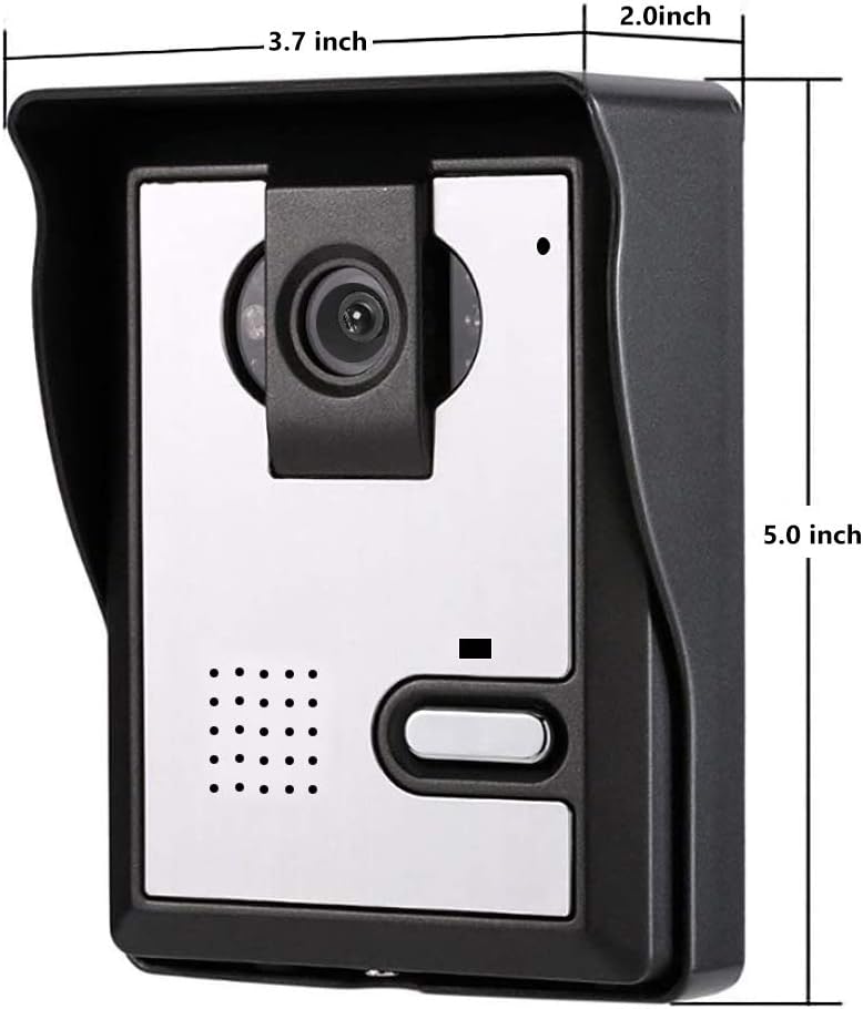 Wired Video Intercom Doorbell System 4.3 Inches HD LCD 2- Monitor Video Door Phone Bell Kits IR Night Vision Indoor Outdoor Camera DoorBell Intercom Doorphone Telephone Style 1V2