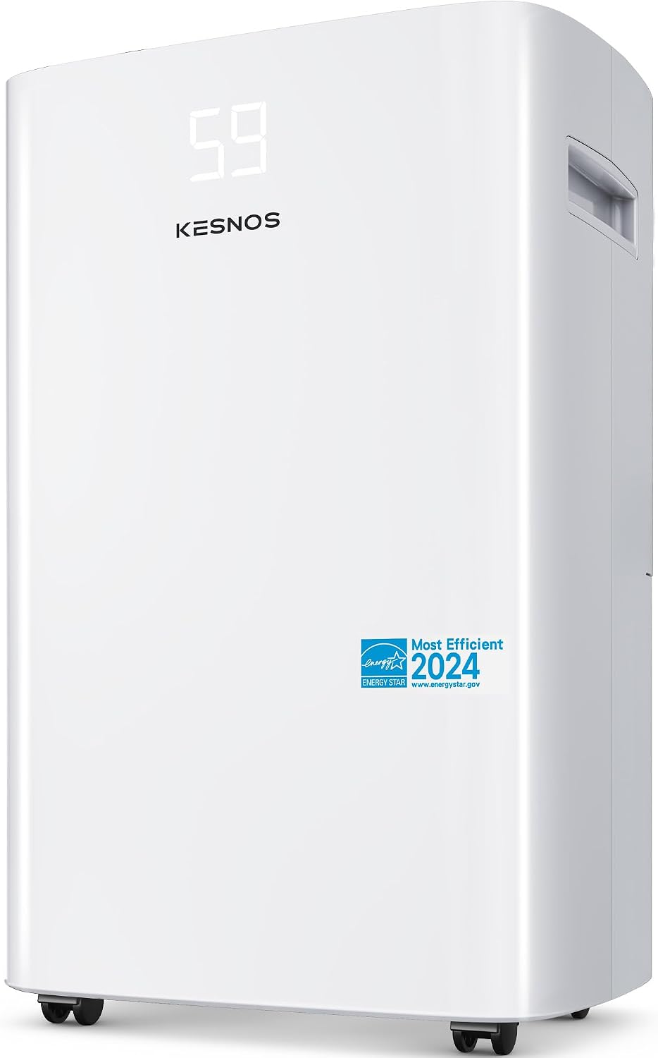 Kesnos 4500 Sq. Ft Dehumidifier for Home with Drain Hose -Ideal for Basements, Bedrooms, Bathrooms, Laundry Rooms -with Intelligent Control Panel, Front Display, 24 Hr Timer and 0.69 Gallon Water Tank