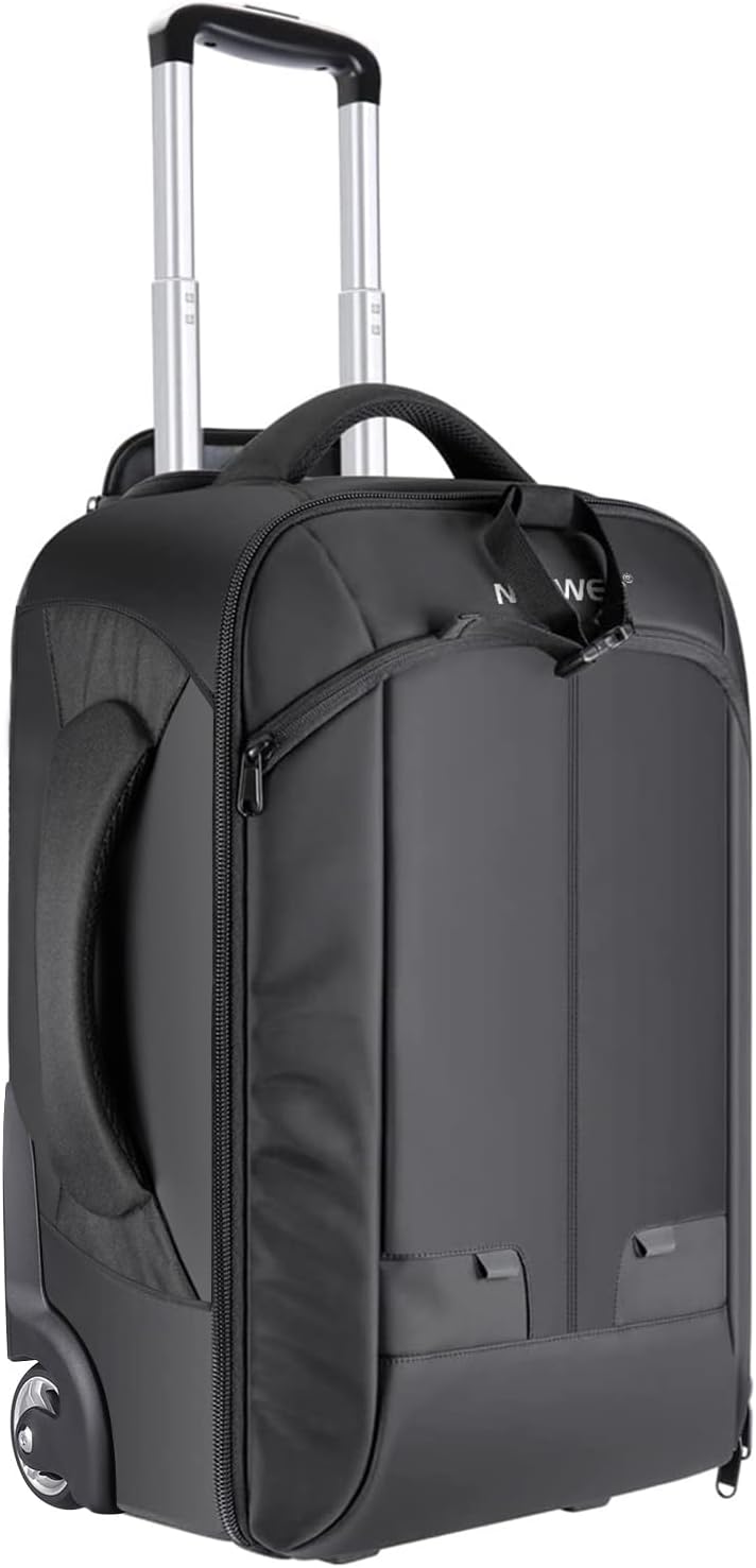 Neewer Convertible Rolling Camera Backpack for SLR/DSLR Cameras and Accessories (NW3300) –Black