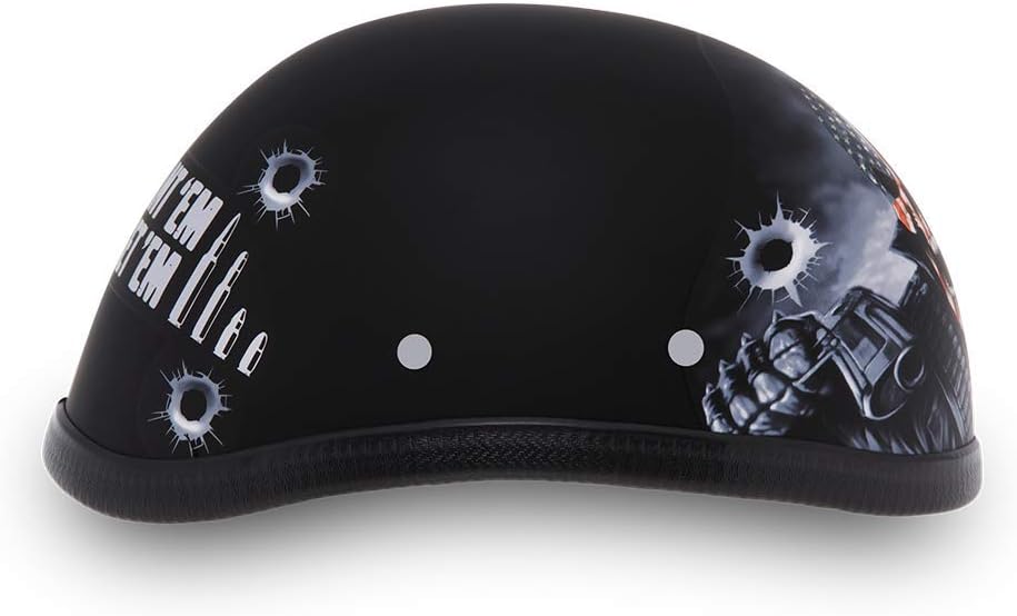 Daytona Helmets Graphics Bicycle Helmets for Men - Novelty Half Helmet with Breathable Liner - Retro Skull Cap – Eagle Headgear with Head Wrap