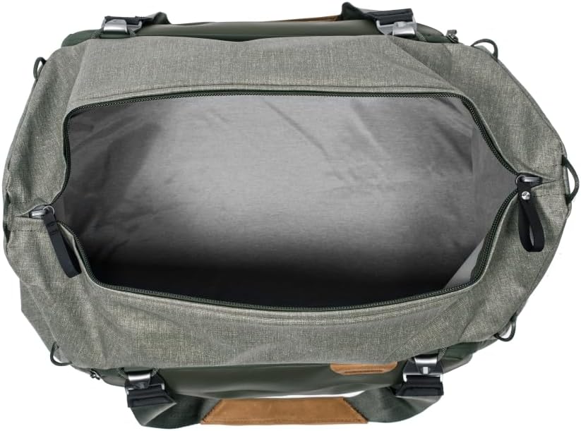 Peak Design Travel Duffel, Extra-Wide Single Zip Access, Weatherproof Shell, 4 External Pockets, Fits Packing Cubes & Camera Cubes, Ideal for Weekend Trips, Versatile Duffel Bag for Travel