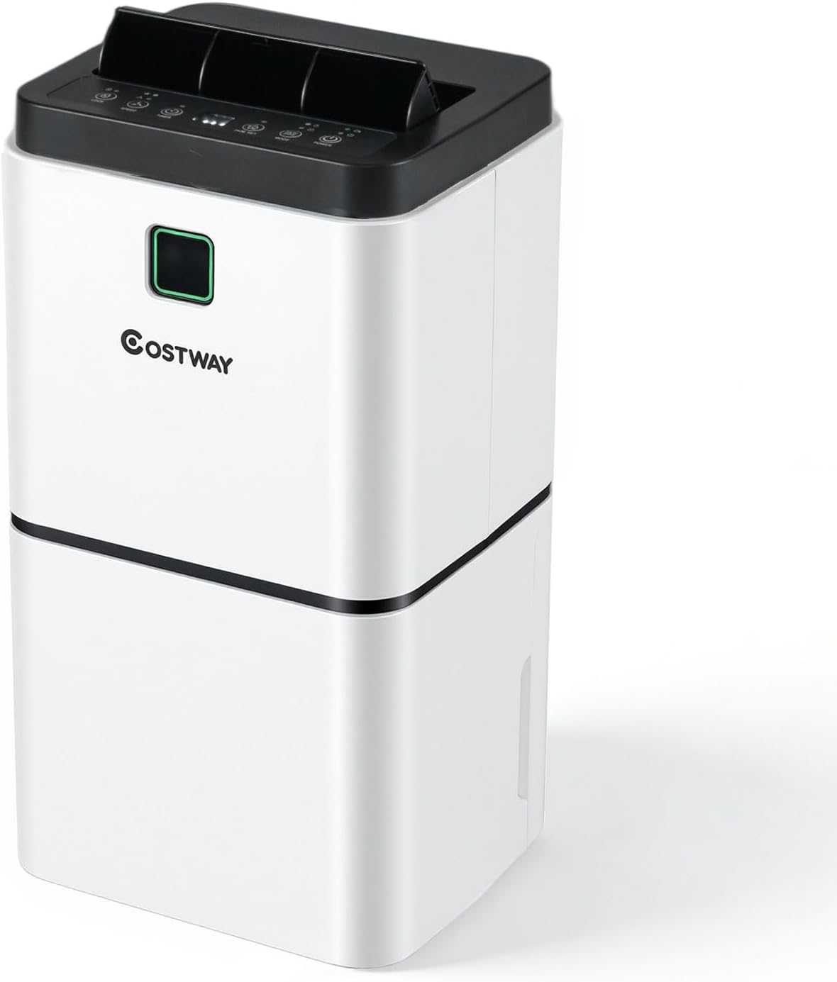 COSTWAY Dehumidifier for Large Room & Basements, 1500 Sq. Ft Portable 30 Pints Dehumidifier with 3 Color LED Light, 3 Modes, 2 Speeds, 12H Timer, Auto or Manual Drainage