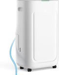 Ludatido 2025 Upgraded 5000 Sq.Ft 80 Pint Dehumidifier for Basements with Large 6.5L Water Tank, 24H Timer, Child Lock Defrost, Silent, Mold, 4 Modes Operation Auto shut-off