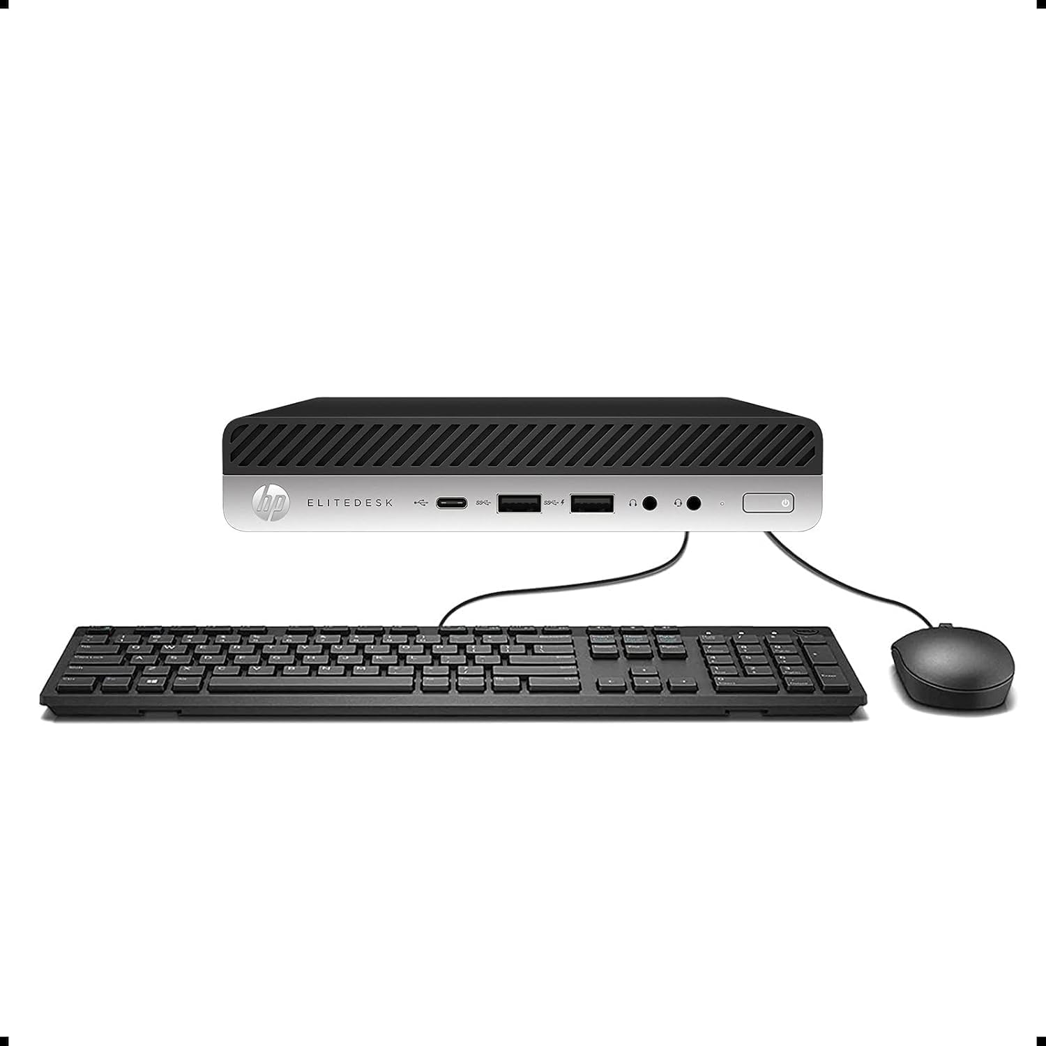 HP EliteDesk 800 G3 Mini Business Desktop PC Intel Quad-Core i5-6500T up to 3.1G,32G DDR4,240G SSD,VGA,DP Port,Windows 10 Professional 64 Bit-Multi-Language-English/Spanish (Renewed)