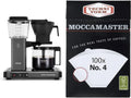Moccamaster 53949 KBGV Select Coffee Maker, Stone Grey, 40 ounce, 10-Cup, 1.25L & #4 White Paper Filters, 100-count per box