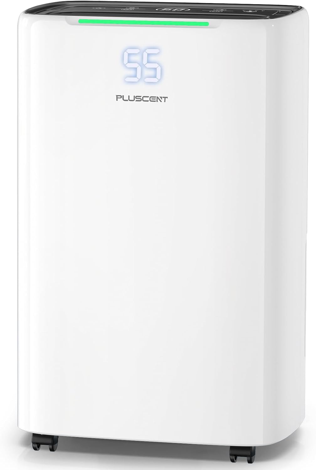 PLUSCENT 52 Pint Dehumidifier for Home and Large Basements, Up to 5000 Sq.Ft Coverage, Quiet 40dB, Continuous Drain Hose Included, Smart Humidity Control, 4 Modes, Auto Defrost, 24H Timer