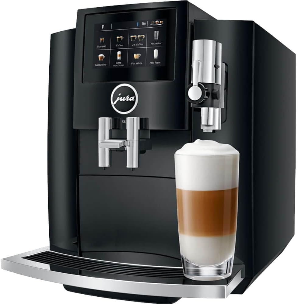 Jura 1535899 S8 Automatic Coffee and Espresso Machine - Piano Black - Recertified