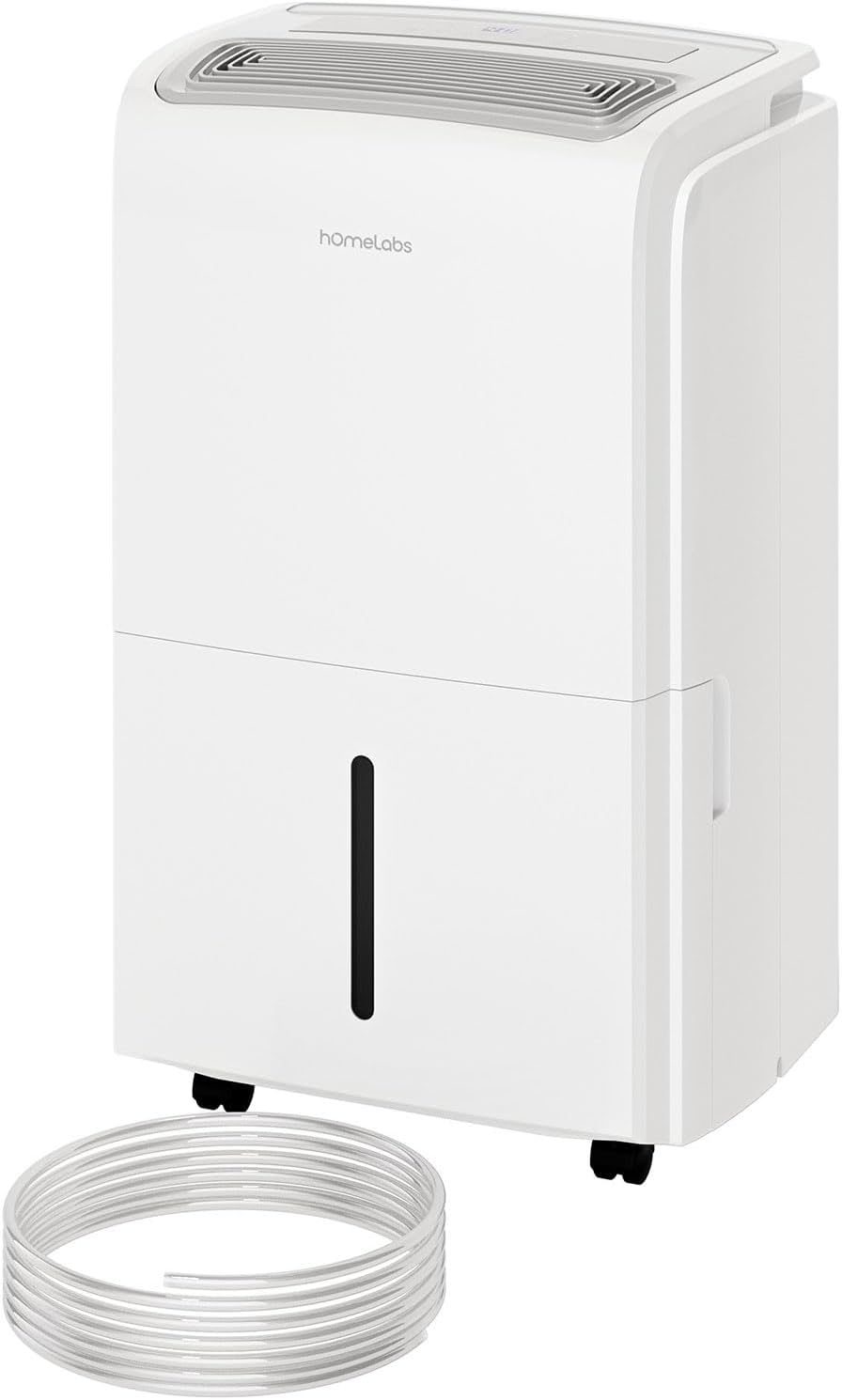 hOmeLabs Dehumidifier 6,000 Sq Ft Rooms (40 Pint MAX 104 Pint at 95°F, 90% RH) with Pump for Home, Office, Basements with Powerful Moisture Removal, Humidity Control, Auto Shut-off, Quiet Operation