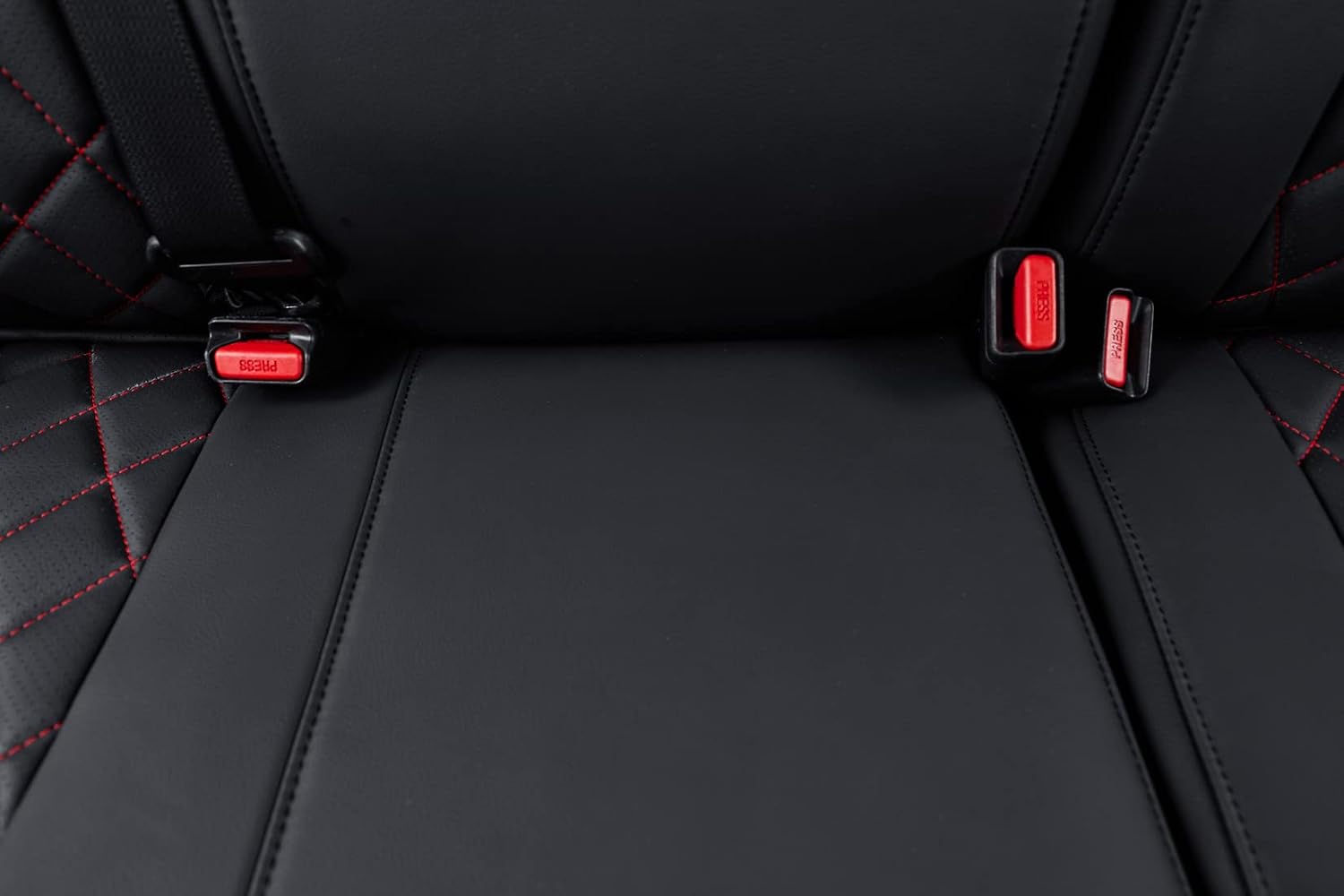 coverdream 2nd Gen Tacoma Seat Covers Custom Fit for 2012-2015 Toyota Tacoma Double Cab/Crew Cab(TRD Sport Seats),Fully Covered Faux Leather Seat Protector-Full Set(Black & Diamond)