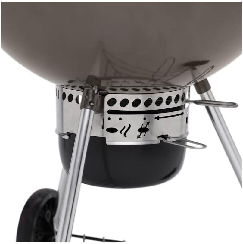 Weber Master-Touch Charcoal Grill, 26-Inch, Smoke Gray – Premium Outdoor BBQ Grill with Tuck-Away Lid Holder & One‑Touch™ Cleaning System, Porcelain‑Enameled Kettle