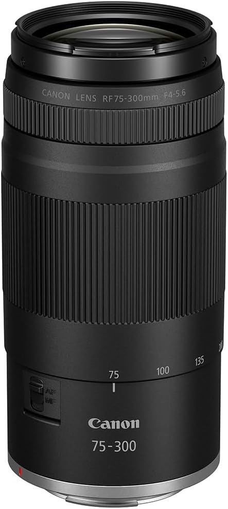 Canon EOS R100 Mirrorless Camera Two Lens Bundle 24.1MP 4K APS-C Beginner Camera Kit with RF-S 18-45mm + RF 75-300mm Lenses, 64GB Memory Card & Photo Editing Software