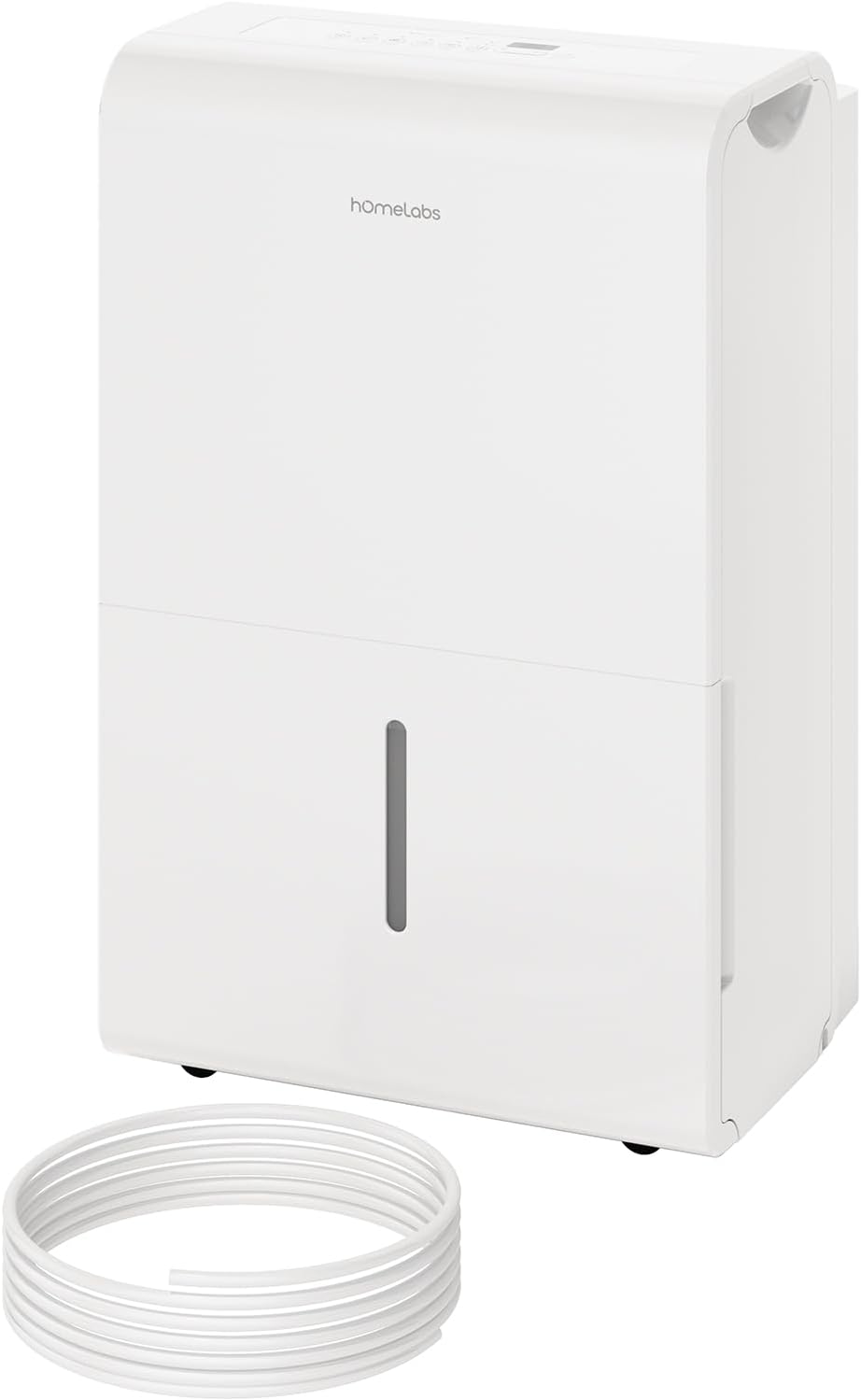 hOmeLabs Dehumidifier 7,500 Sq Ft Wi-Fi with Pump (50 Pint MAX 120 Pint at 95°F, 90% RH) for Home, Office, Basements with Powerful Moisture Removal, Humidity Control, Auto Shut-off, Quiet Operation