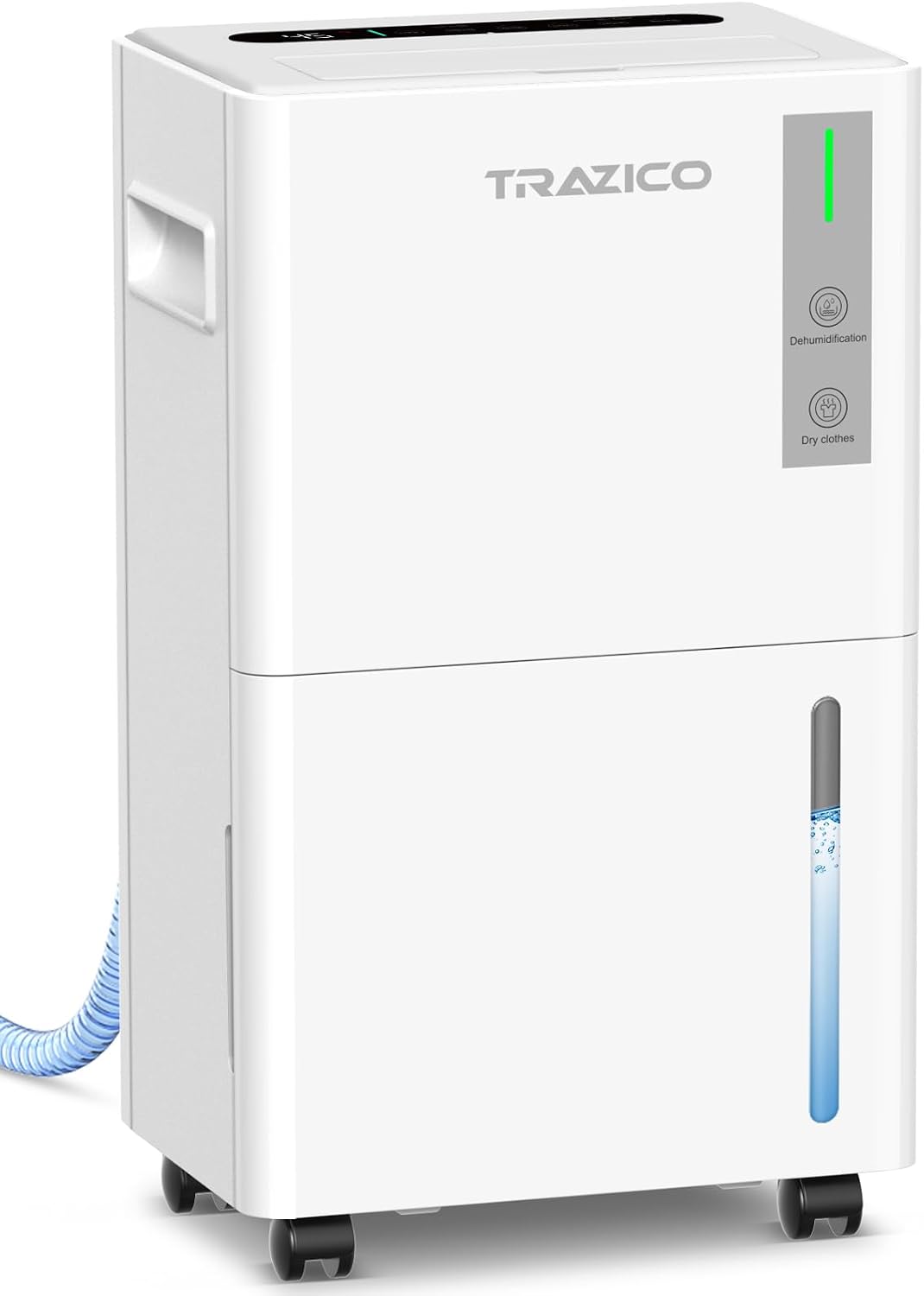 1500 Sq.ft Dehumidifier for Basement, Trazico 21 Pint Quiet Dehumidifiers for Home with Drain Hose, Smart Humidity Control, 3 Modes, 24H Timer, Auto Defrost, for Large Room, Bedroom, and Bathroom