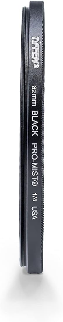Tiffen 82mm Black Pro-Mist 1/4 Filter|Black Pro-Mist Filter|Ultra Slim|Cinematic Effect Camera for Portrait Photography/Video/Vlog