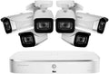 Lorex 4K 16-Camera Capable (8 Wired + 8 Fusion Wi-Fi) 2TB NVR System with 6 Weatherproof Bullet Cameras (White)