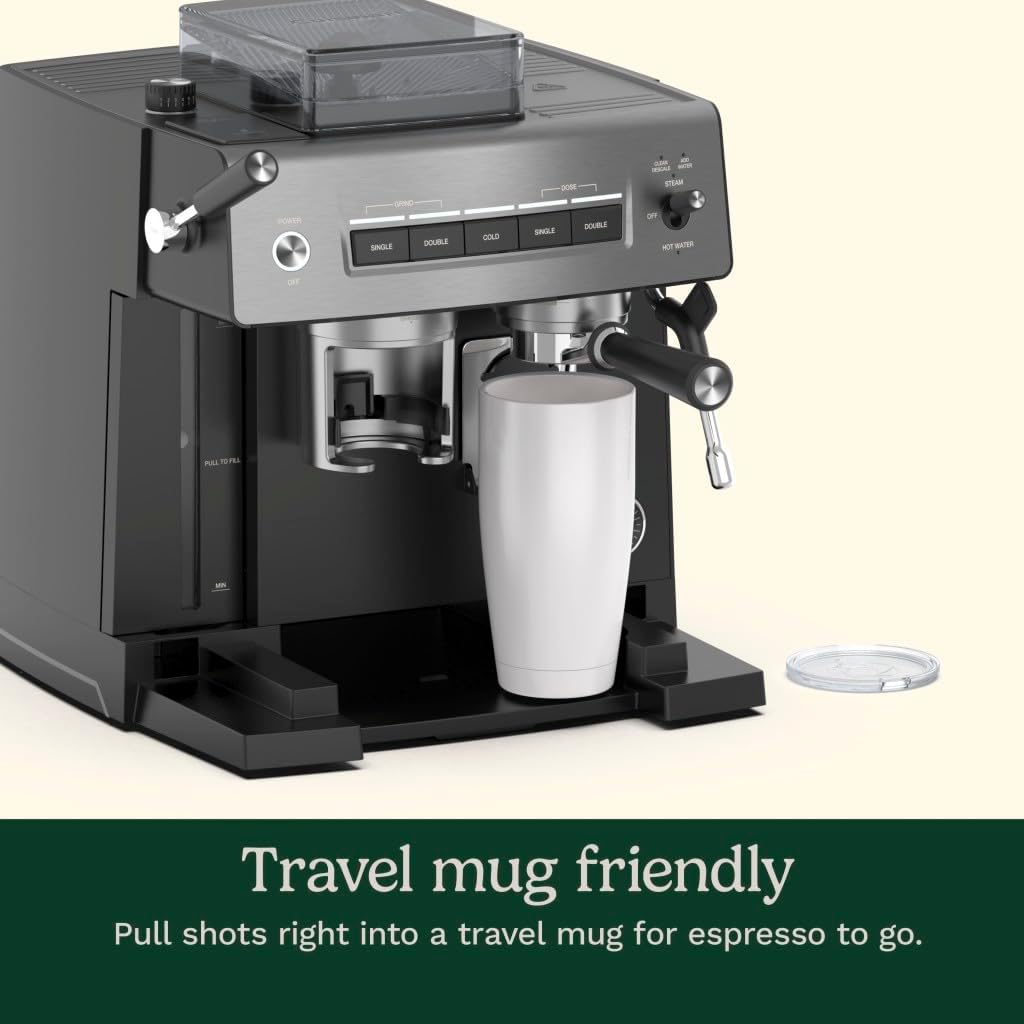 Cuisinart Espresso Bar Grind & Brew Espresso Machine, 16 Grind Settings from Fine to Coarse, Makes Hot or Cold Cafe-Quality Beverages at Home Including Cappuccino, Lattes and Cold Coffee, EM-640