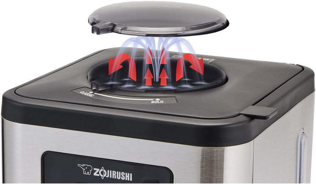 Zojirushi EC-ESC120 Coffee Maker Dome Brew Programmable, StainlessSteel and Black