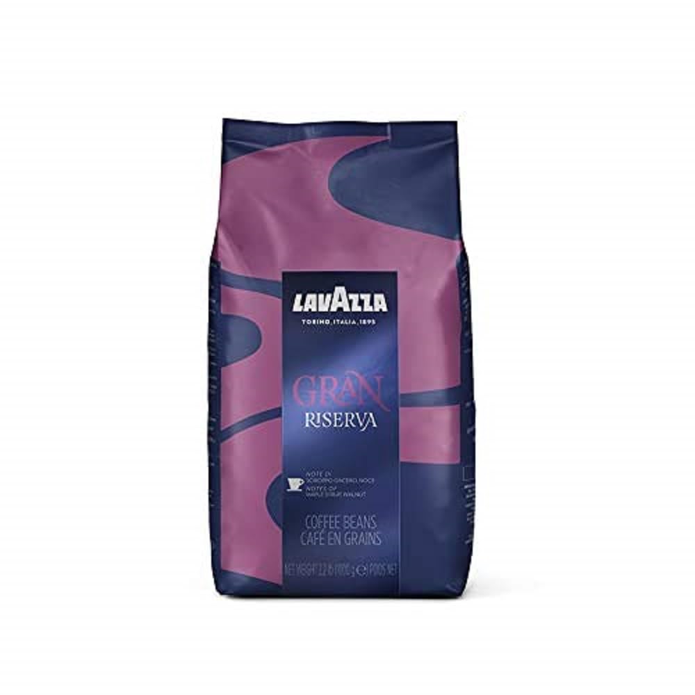 Lavazza Gran Riserva Whole Bean Coffee Blend, Dark Espresso Roast, 2.2LB Bag Authentic Italian (Pack of 6)