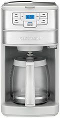 Cuisinart Automatic Grind & Brew 12-Cup Coffee Maker with Blade Grinder, Programmable Coffee Machine Glass Carafe with 1-4 Cup Setting, Brew Pause, Grind-Off Option, DGB-400, Stainless Steel